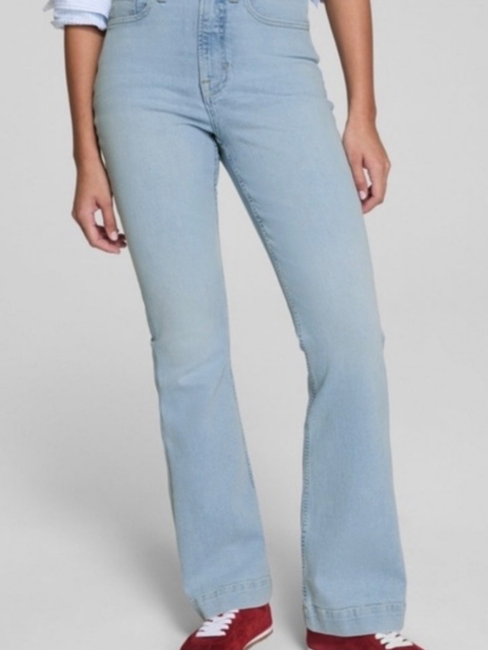 Spanx Lycra Fitsense Flare Jean Turner Wash size 4 NWT